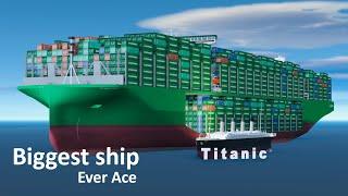 The biggest ship in the world! - Ever Ace Cargo Ship - A 3D Animation - @Learn from the base