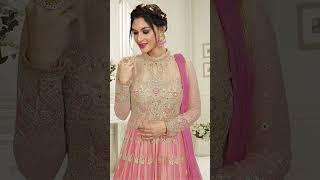 ️PANASH TRENDS Women's Net Embroidery Anarkali Salwar Suit   Full Stitched