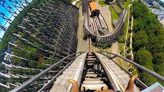 El Toro Roller Coaster! 4K Front Seat POV! Six Flags Great Adventure!