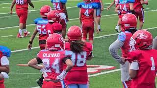 Levi's first football game Practice