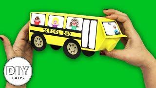 Recycled Milk Carton SCHOOL BUS Craft | Fast-n-Easy | DIY Labs