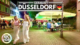 A Famous City in Germany on a Friday Night, Düsseldorf September 2024 in 4K-HDR 60fps