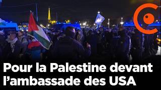 Manifestation pour la Palestine devant l'ambassade des USA (20 octobre 2024, Paris, France)