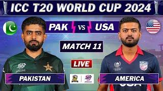 PAKISTAN vs USA MATCH 11 LIVE SCORES | PAK vs USA LIVE | ICC T20 World Cup 2024