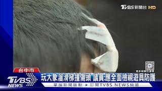 玩大象溜滑梯撞傷頭 議員:應全面檢視遊具防護｜TVBS新聞 @TVBSNEWS02