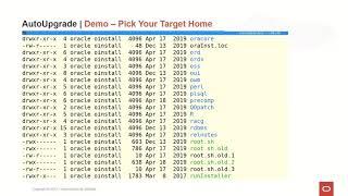 AutoUpgrade demos - upgrade to Oracle Database 19c