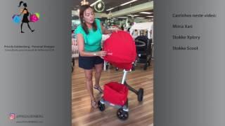 Priscila Goldenberg mostra os carrinhos Mima Xari, Stokke Xplory e Sottke Scoot