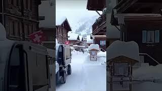 Switzerland's Amazing Beauty on a Snowfall Day  * स्विट्जरलैंड की मनमोहक बर्फ का एक दिन