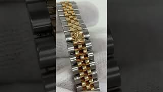 Rolex Datejust 28mm Champagne Diamond Dial Fluted Bezel Jubilee Bracelet SS and Yellow Gold 279173