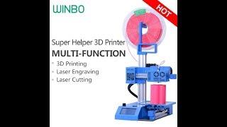 3D Printing: WINBO Super Helper 3D Printer Multi function3D Printing+Laser Engraving+Laser Cutting