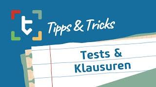 Test & Klausuren mit tutory erstellen