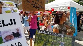 Protest for the closing of animal slaughterhouses - 3/9 - May 26th 2018 - Zagreb, Croatia