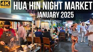 [4K] Hua Hin Thailand | Night Walk Hua Hin Night Market | Best place to visit 2025