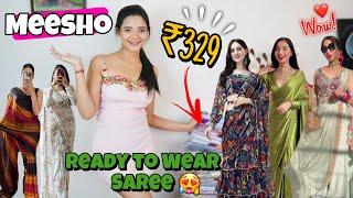 Meesho *Ready to Wear Saree* Haul|*Huge Haul* starting at ₹329* only #readytowearsaree  #meesho