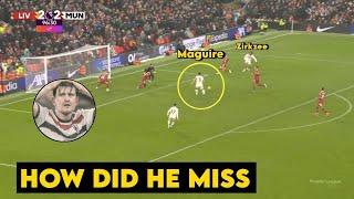 Fans Furious Reaction to Harry Maguire Last min Miss vs Liverpool as He Spoils Zirkzee Assist 