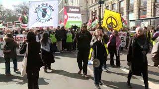 National demonstration in support of Palestinians begins in London | AFP