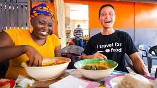 Street Food in Ghana - GIANT CHOP-BAR LUNCH and West African Food Tour in Accra!