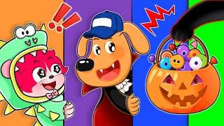 Leon and Pami Went Trick-or-Treating On Halloween | Funny Story | Sheriff Labrador Animation