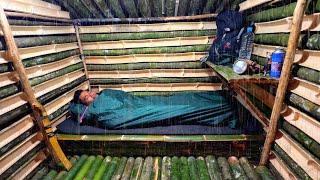 2HARI SOLO CAMPING DI SAAT HUJAN DERAS -TIDUR DI CABIN BAMBU YANG HANGAT