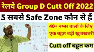 Group D के 5 सबसे Safe zone कौन से हैं | rrb group d cutt off 2022 | group d cutt off sk jha sir