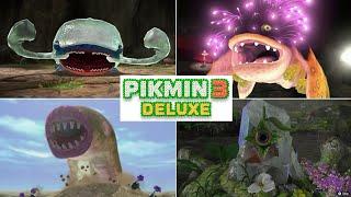 Pikmin 3 Deluxe - All Bosses + Secret Bosses (No Deaths)