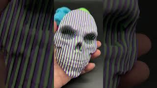 3D-printed glowing skeletons in the dark, the most popular purple color#humanskull #3dprinting