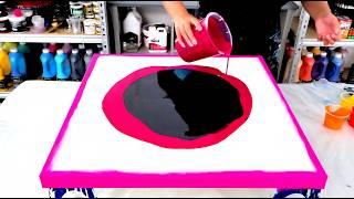 This One Made Me "Berry" Happy! - Fire Colors With Twist! - Fluid Painting - Acrylic Pouring