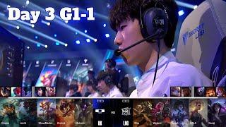 DK vs LNG - Game 1 | Day 3 LoL Worlds 2024 Swiss Stage | Dplus Kia vs LNG Gaming G1 full