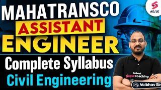 MAHATRANSCO Recruitment 2025 | MAHATRANSCO Civil Engineering Syllabus Explained | Vaibhav Sir