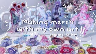  How to make merch with your art!  Vograce review + Speedpaint  𐙚⊹₊⋆ ️ (keychains, stickers…)