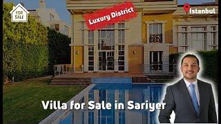 Villa for sale with lake and forest view in a luxury complex in Sariyer, Zekeriyakoy