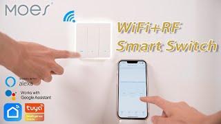 Smart WiFi RF433 Light Push Button Switch 2 Way Multi-control Neutral Wire Required