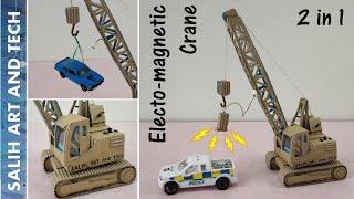 Electromagnetic Crane | How to make Cardboard Crane