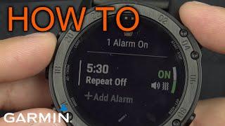 How to Use Alarm on Garmin Tactix / Fenix