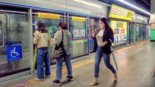 4K / 수도권 전철 1호선 영등포역 / Seoul Metropolitan Subway Line 1 Yeongdeungpo Station