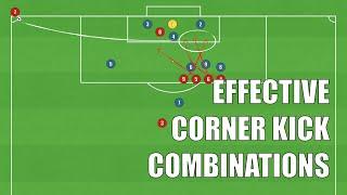 3 Easy and Effective Corner Kick Combinations | Football/Soccer