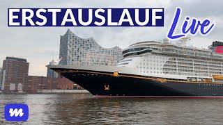 Disney Dream Erstauslauf in Hamburg - Live von der Barkasse