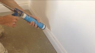 How to caulk fill Skirting boards, gun fill