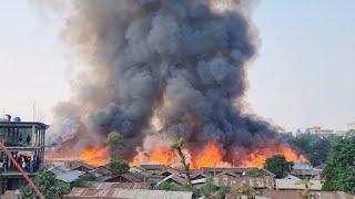 Huge Fire broke out at Naharbari (Ward-8) - Dimapur, Nagaland