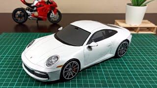 Porsche 911 Carrera S PaperCraft tutorial Cardboard car - free templates.