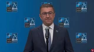 Hristijan Mickoski calls "MACEDONIA", North Macedonia, in NATO summit Washington