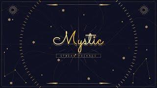 Mystic, Celestial Animated Twitch Overlay : Gold Stream Package