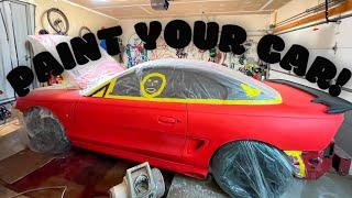 Sn95 Mustang GT spray paint car in garage. Don't be scared!