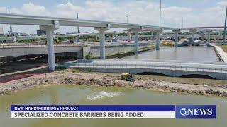 New Harbor Bridge features specialized safety concrete barriers