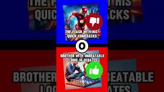 Flash vs Brother #marvel #dc #flash #brother #youtubeshorts #quiz