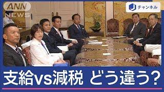 「現金給付」vs「消費税減税」物価高対策、どう違う？【スーパーJチャンネル】(2025年6月12日)