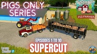 SUPERCUT EPISODES 1 TO 10 - Pig Farmer Series - Farming Simulator 22