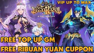 Yddgrasil P-Server Vip up to max - Free Ribuan Yuan Cuppon + Free Hero +160++Juta DM-Mirip Afk Arena