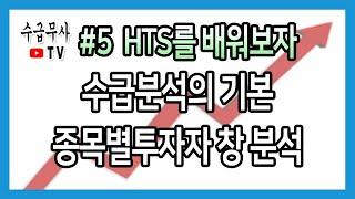 [HTS를 배워보자] 수급분석의 기본, 종목별투자자 창 분석