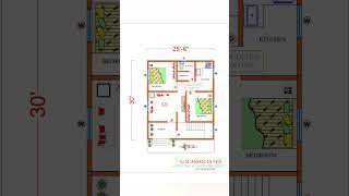 765 Sqft 2bhk house plan | #2bhkhouseplans #shorts #floorplan